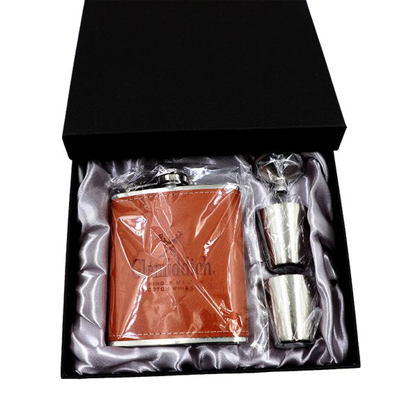 304不鏽鋼貼皮酒壺禮盒組