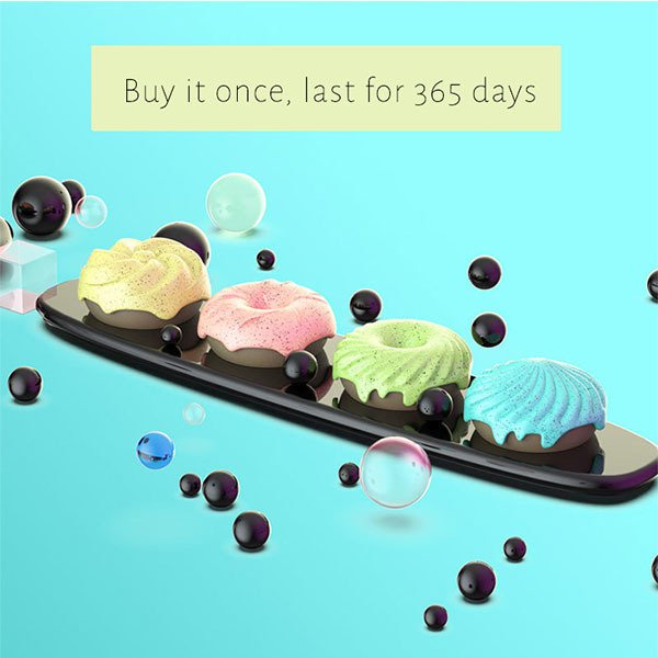 多功能寵物甜甜圈造形空氣清新