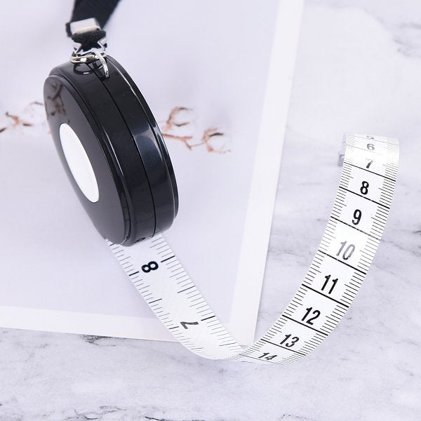 塑料圓形雙色捲尺-附掛繩