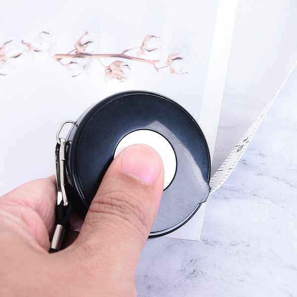 塑料圓形雙色捲尺-附掛繩