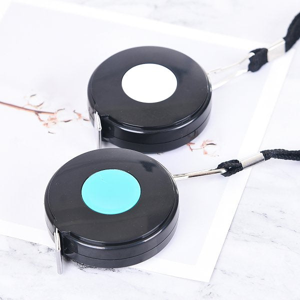 塑料圓形雙色捲尺-附掛繩