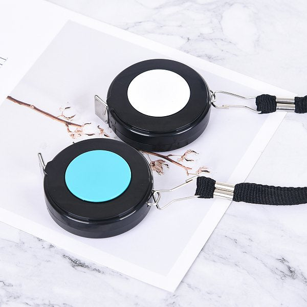 塑料圓形雙色捲尺-附掛繩