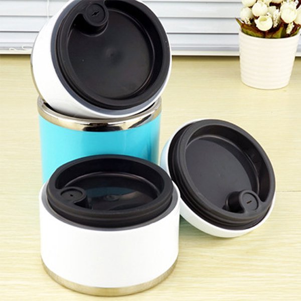 雙層圓形防漏附提把餐盒