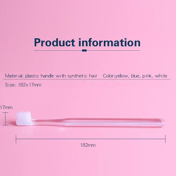 軟毛牙刷-透明塑料手柄