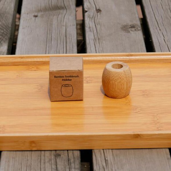 竹製單支牙刷架