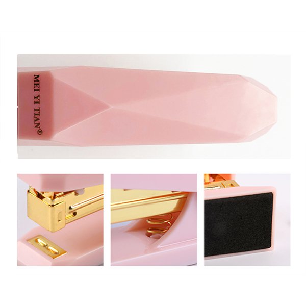 粉色系防滑底座釘書機