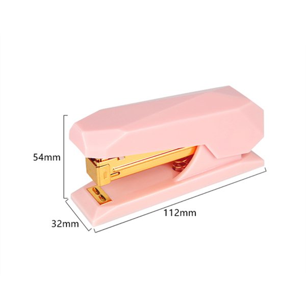 粉色系防滑底座釘書機