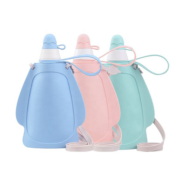 350ml兒童矽膠摺疊水壺