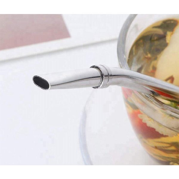 不銹鋼扁口濾茶器吸管