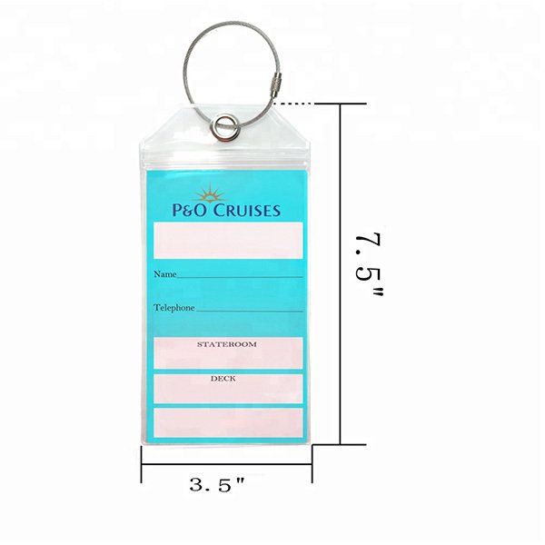 透明防水PVC鋼圈行李吊牌