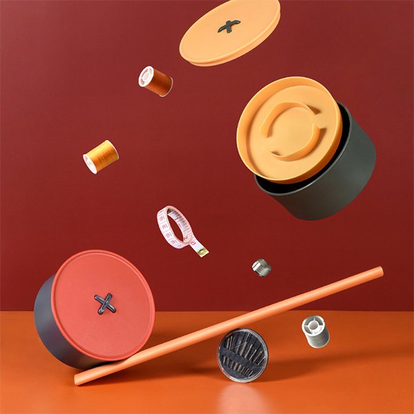 鈕扣造型針線收納盒-附縫紉工具