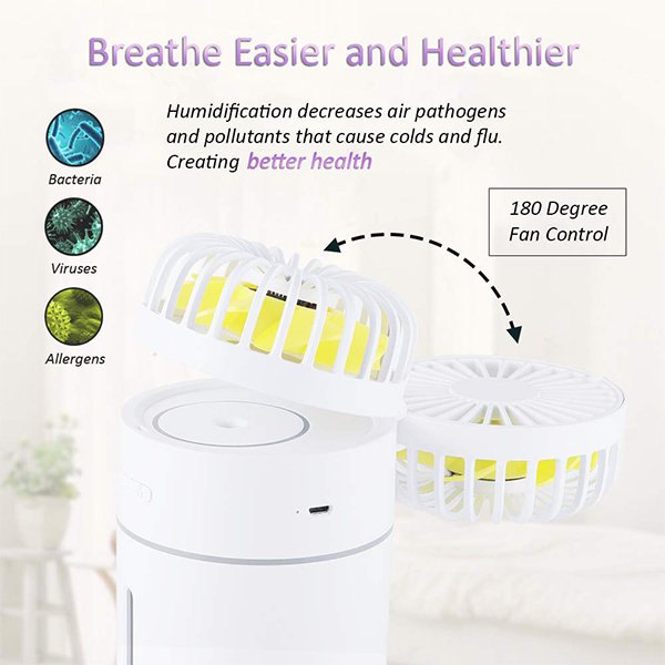 USB附風扇加濕器-400ml