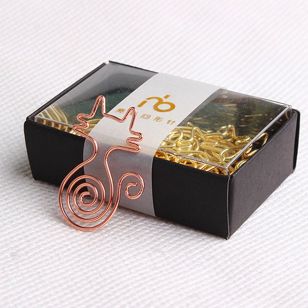 金屬貓咪造型迴紋針組-24入組