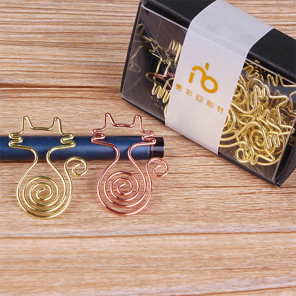 金屬貓咪造型迴紋針組-24入組