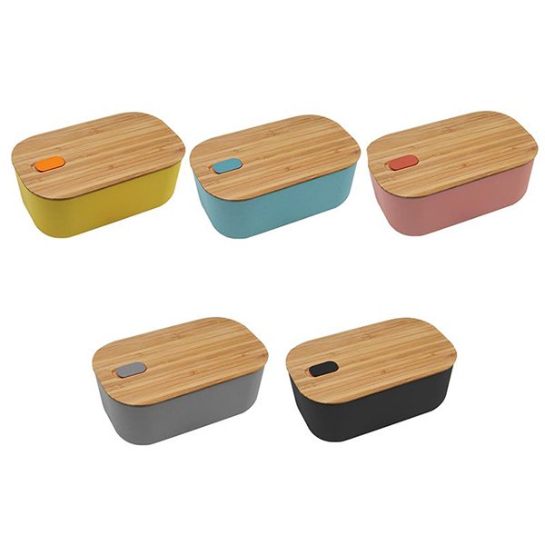 竹纖維單層竹蓋便當盒