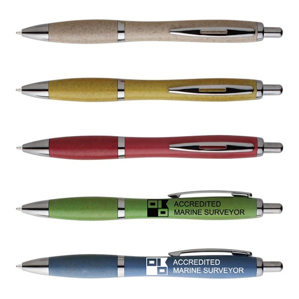 小麥材質按壓式廣告圓珠筆