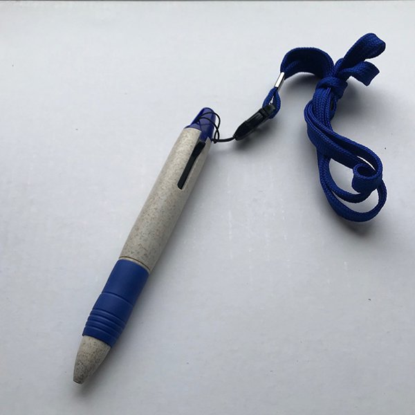 附掛繩小麥材質廣告筆