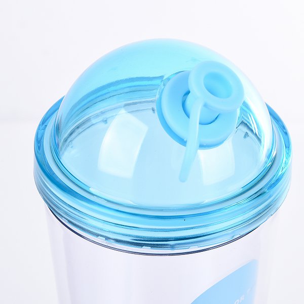 520ml雙層塑料杯-圓弧蓋吸管杯