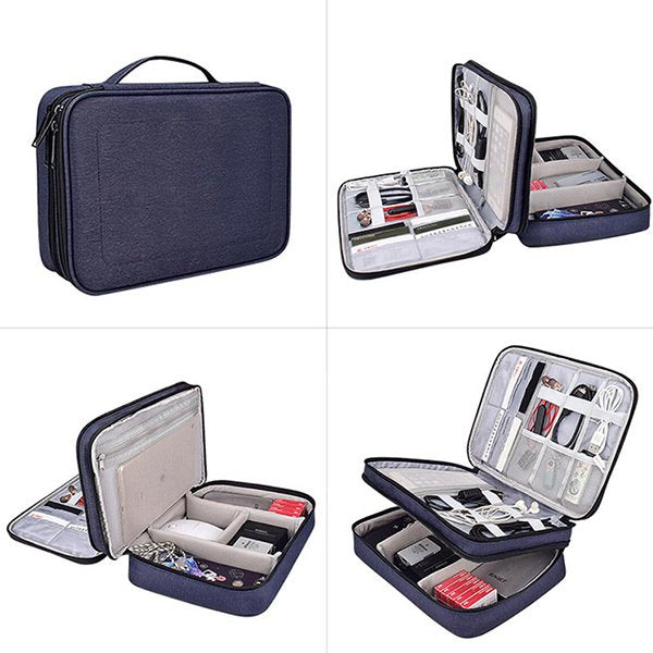雙層3C數位收納旅行包-大號
