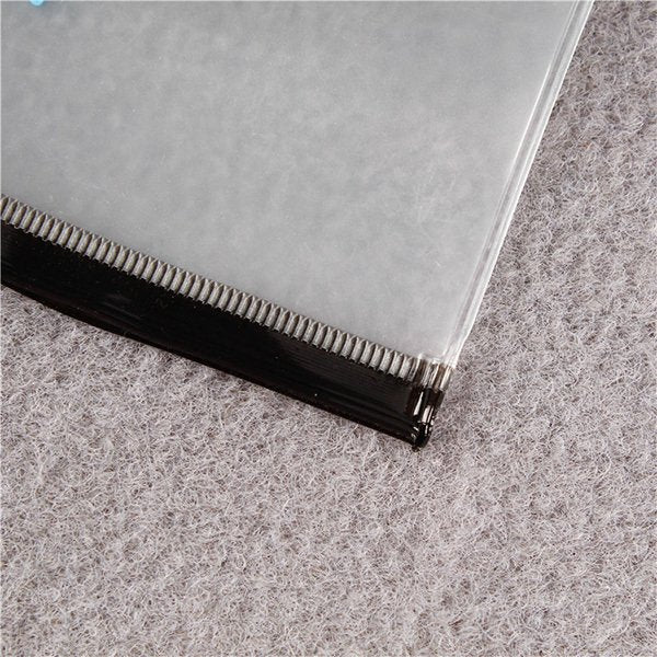 PVC磨砂夾鍊袋-26x14cm-黑色圓圈拉頭