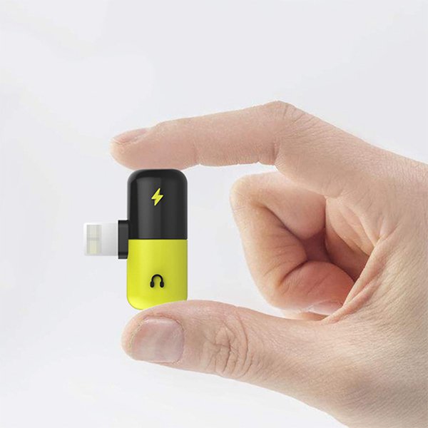 膠囊造型蘋果耳機充電二合一轉接器