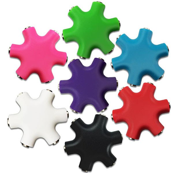 3.5mm六角立體聲耳機分享器