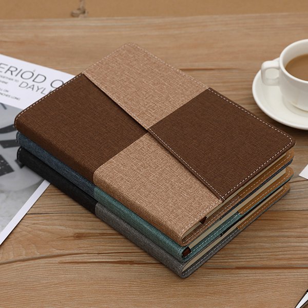 25K二色拼接PU筆記本