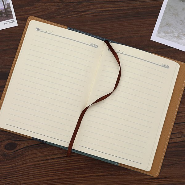 25K二色拼接PU筆記本