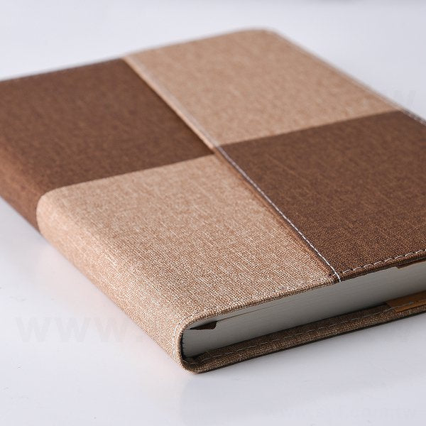 25K二色拼接PU筆記本