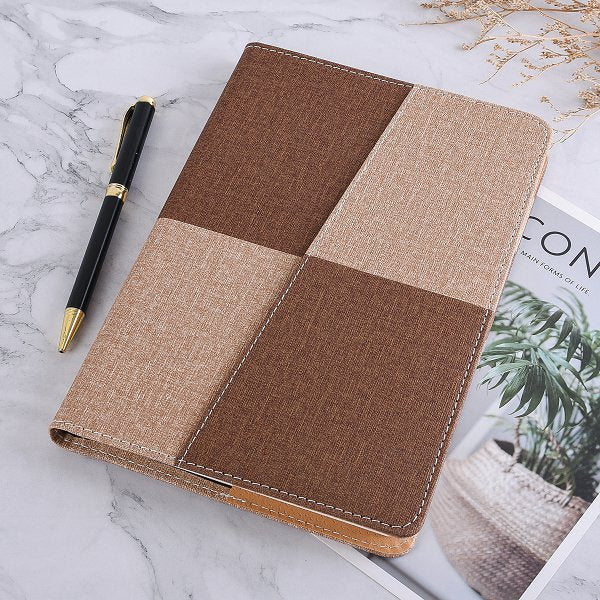 25K二色拼接PU筆記本