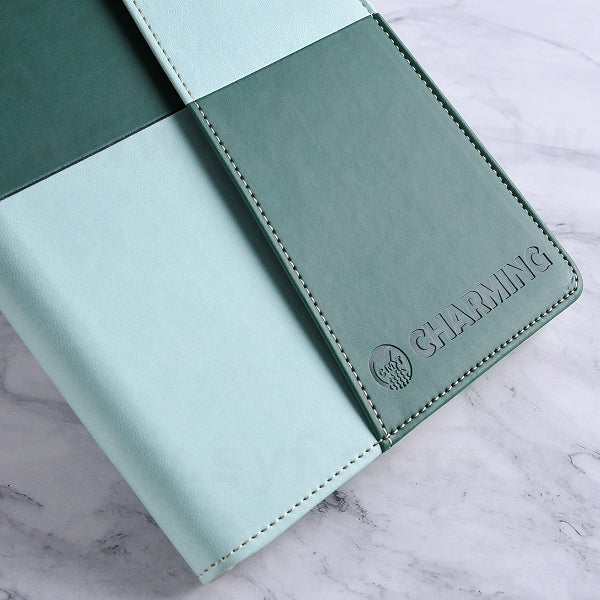 25K二色拼接PU筆記本