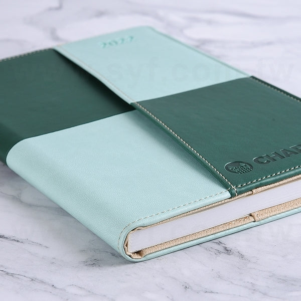 25K二色拼接PU筆記本