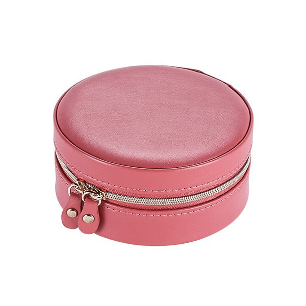雙層飾品盒-圓形PU首飾盒