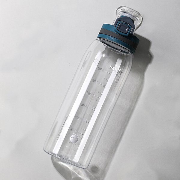 900ml按壓開蓋式運動水瓶-附提環