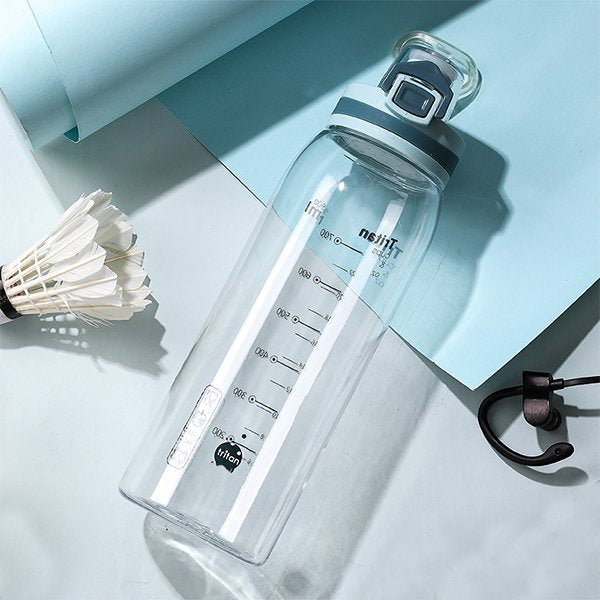 900ml按壓開蓋式運動水瓶-附提環