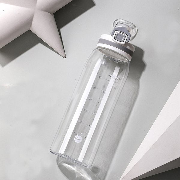 900ml按壓開蓋式運動水瓶-附提環