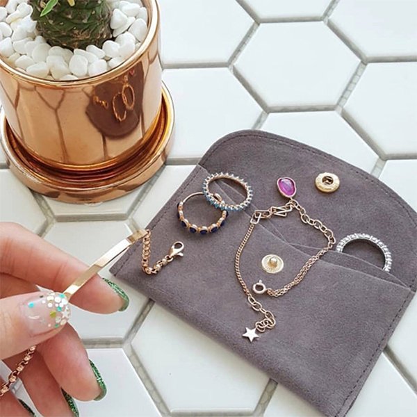 絨布包裝收納袋-鈕扣式飾品袋