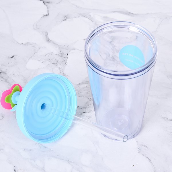 420ml塑膠吸管杯