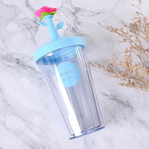 420ml塑膠吸管杯