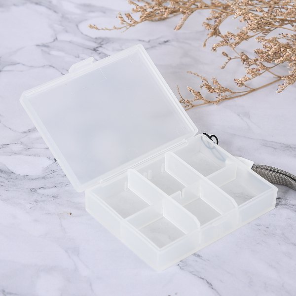 6格藥盒-塑PP材質-附掛繩