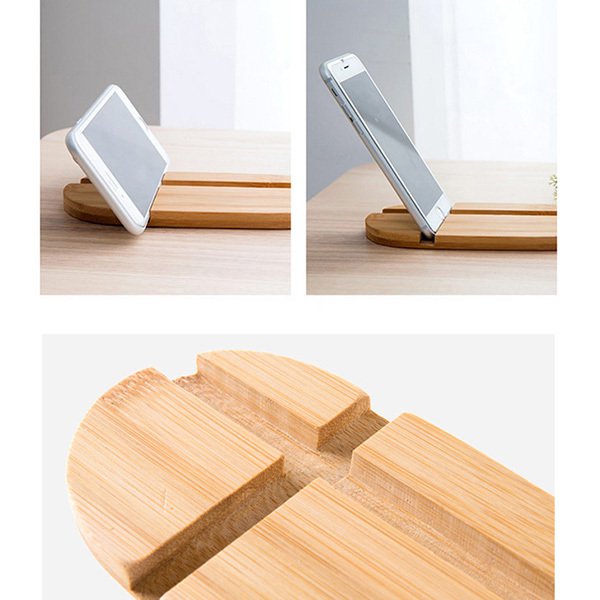 竹製手機架-橢圓造型