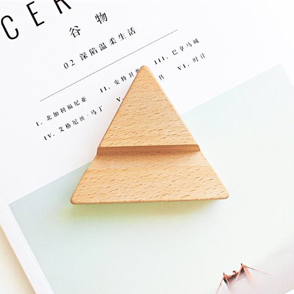 木製手機架-三角形造型