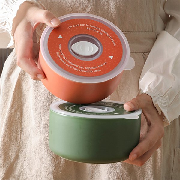 陶瓷保鮮碗-附矽膠密封蓋