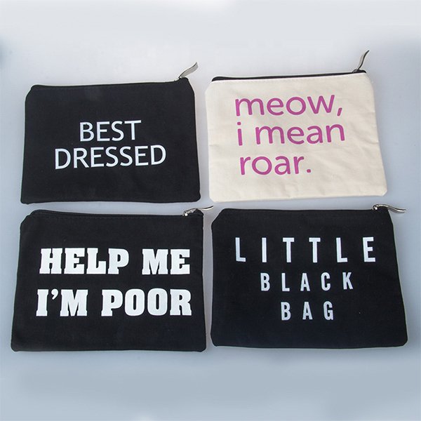 帆布拉鍊袋-單面單色印刷