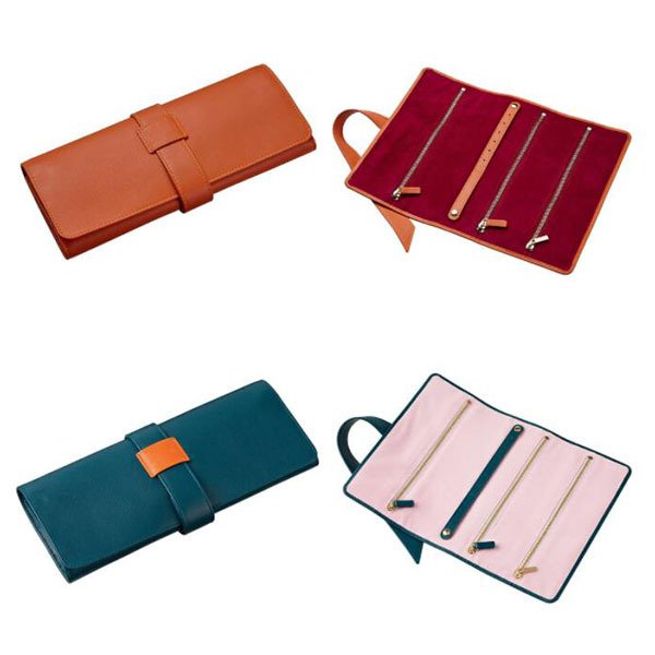 單層飾品盒-長方形真皮首飾包