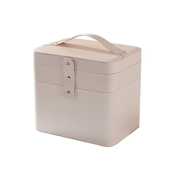 雙層飾品盒-長方形手提PU首飾盒