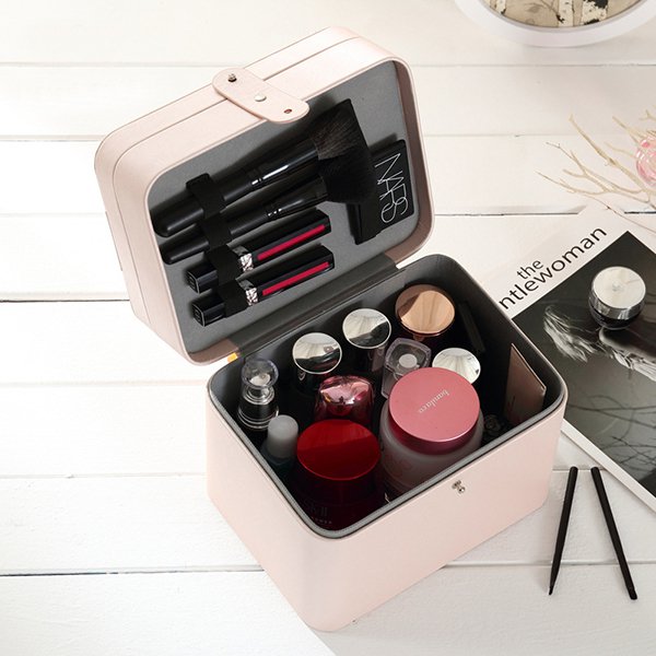 雙層飾品盒-長方形手提PU首飾盒