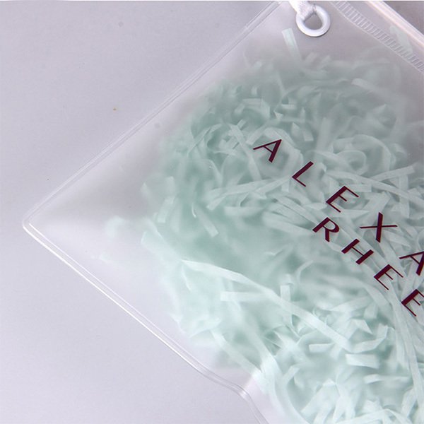 附緞帶EVA磨砂拉鍊袋