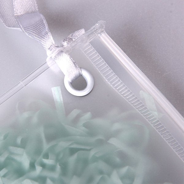 附緞帶EVA磨砂拉鍊袋