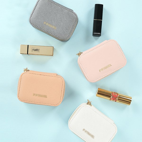 附鏡子唇膏PU收納化妝包